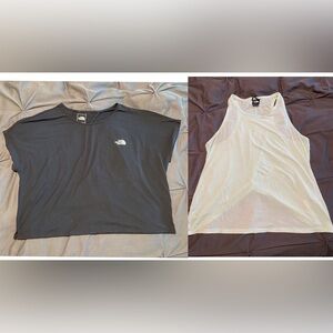LOT OF 2!!! The North Face Athletic Tops - Unique back details - Size Large & XL